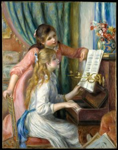 Zwei junge Mädchen am Klavier von Pierre Auguste Renoir